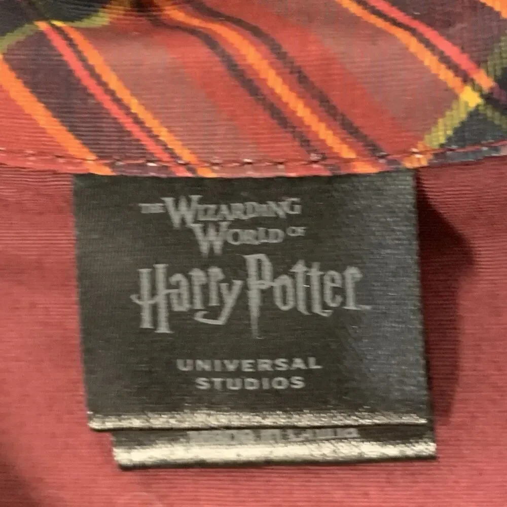 NWT Universal Harry Potter Gryffindor Red Oxford Button Shirt Flip Cuff XXL